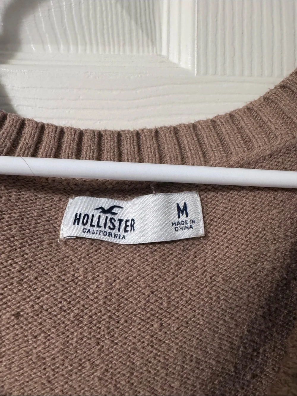 Hollister Brown Argyle V-Neck Cropped Sweater Vest